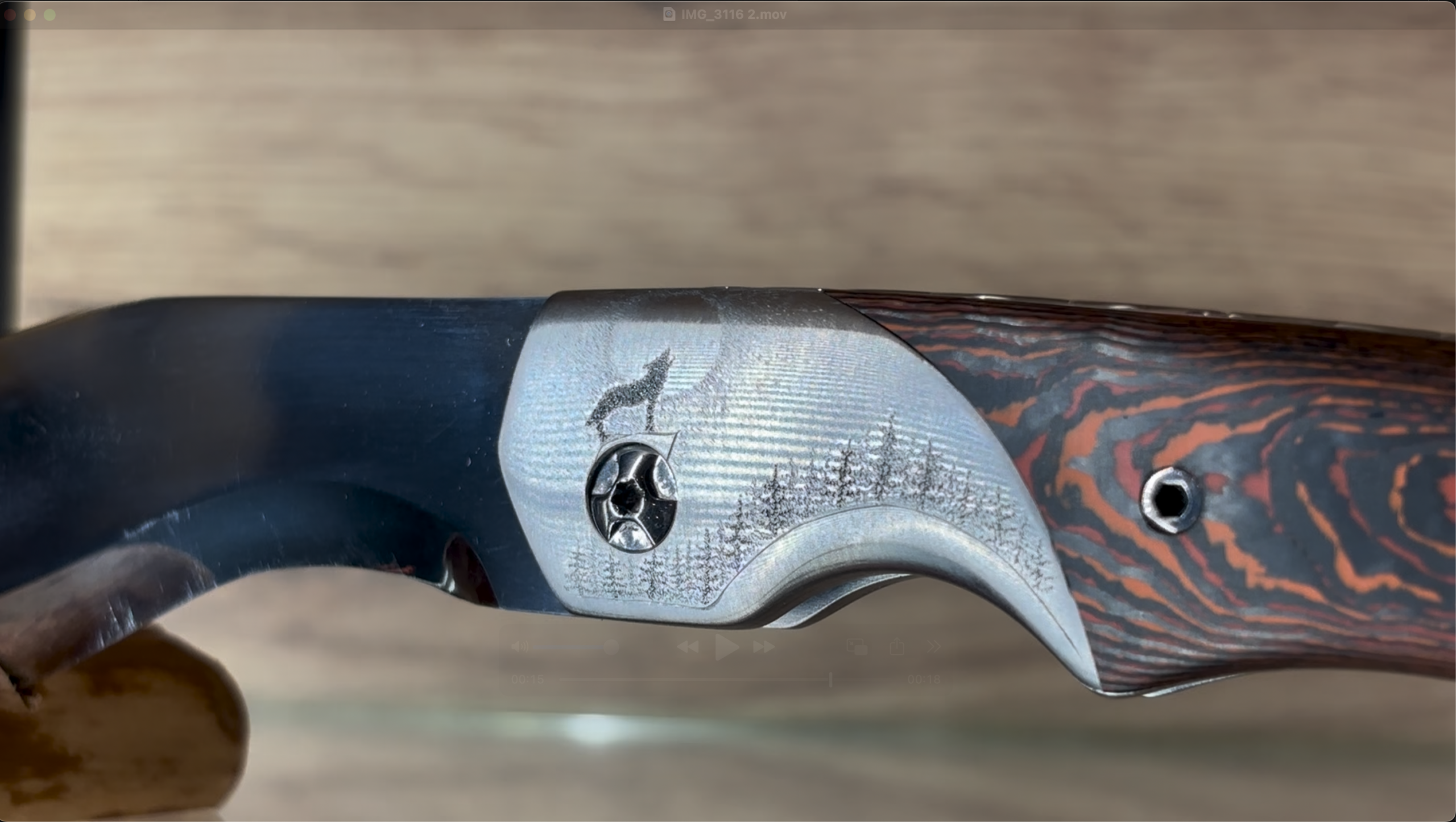 Détail gravé d'une pièce unique Le Dragonnier